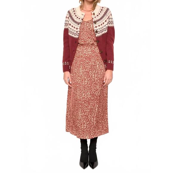 DRA LOS ANGELES Sweaters - NEW DRA LOS ANGELES sunny button front cardigan in burgundy